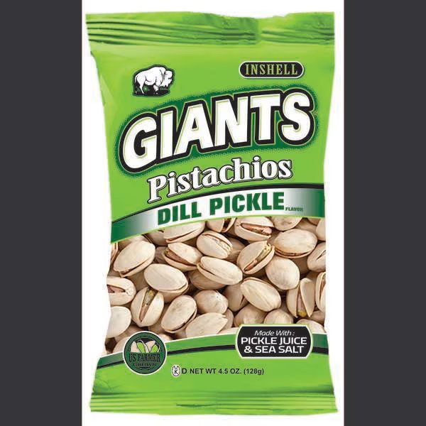 Giants Pistachios Dill Pickle 4.5 oz., PK8, Giant Snack, Mfr#: 51650